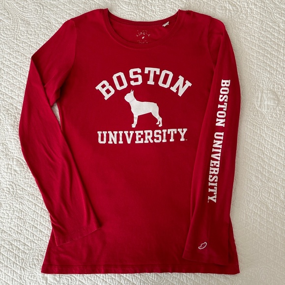 Boston University BU Terriers Long Sleeved T-Shirt Tee Shirt League - Picture 7 of 7
